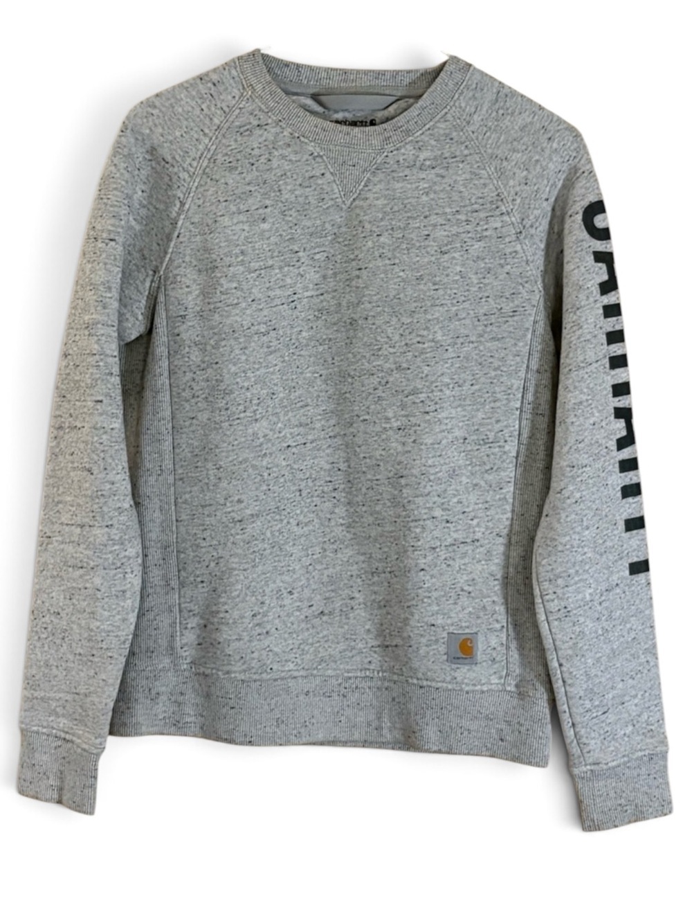 Carhartt Gray Heather Crewneck Relaxed Fit Logo Sweatshirt
